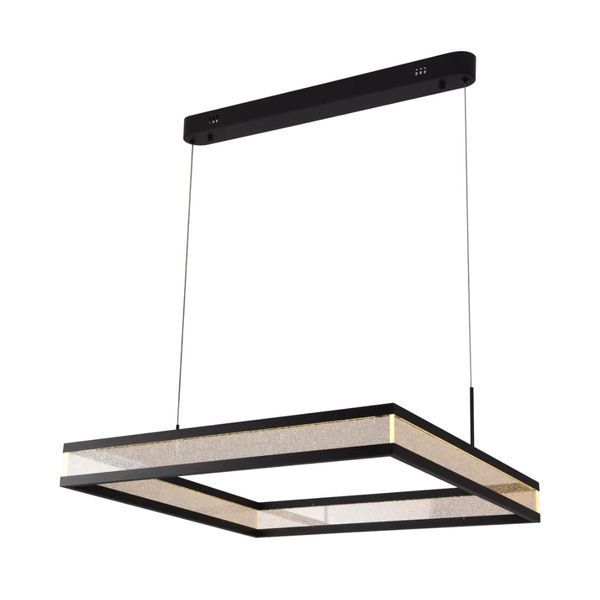 Подвесная LED люстра 54W с пультом Valeso с квадратным плафоном 3000/4000/6500К черная IP20 QQD3117 SP000050248 фото
