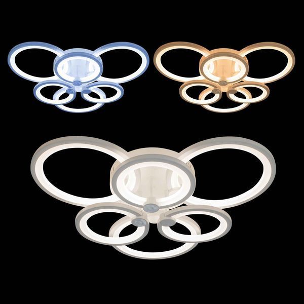 Люстра светодиодна с пультом 168W 3000-6000К Svet SL-5332/3+3B WT DIMMER SL-5332/3+3B WT фото