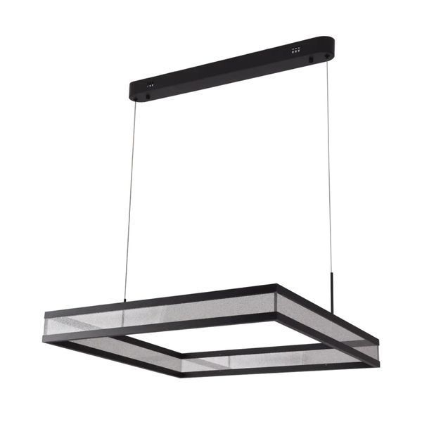 Подвесная LED люстра 54W с пультом Valeso с квадратным плафоном 3000/4000/6500К черная IP20 QQD3117 SP000050248 фото