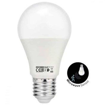 Лампа світлодіодна 10W з датчиком руху Horoz Electric FORCE-10 6400К A60 E27 001-067-0010-010 фото