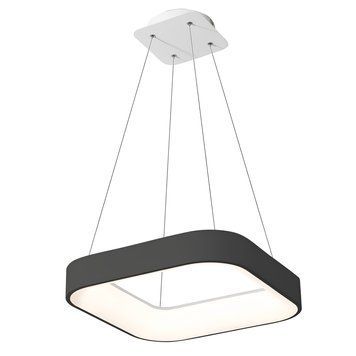 Підвісна LED люстра 80W Velmax з квадратним плафоном 3000K-6500K з пультом чорна IP20 V-PL-VERONA-S 23-46-37 фото