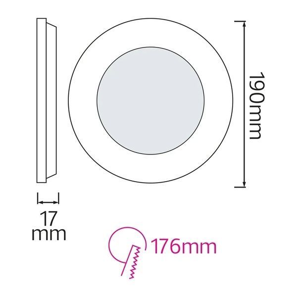 Светильник врезной 15W Horoz Electric SLIM-15 4200K IP20 056-003-0015-030 фото