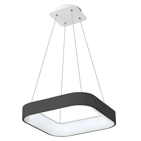 Подвесная LED люстра 80W Velmax с квадратным плафоном 3000K-6500K с пультом черная IP20 V-PL-VERONA-S 23-46-37 фото