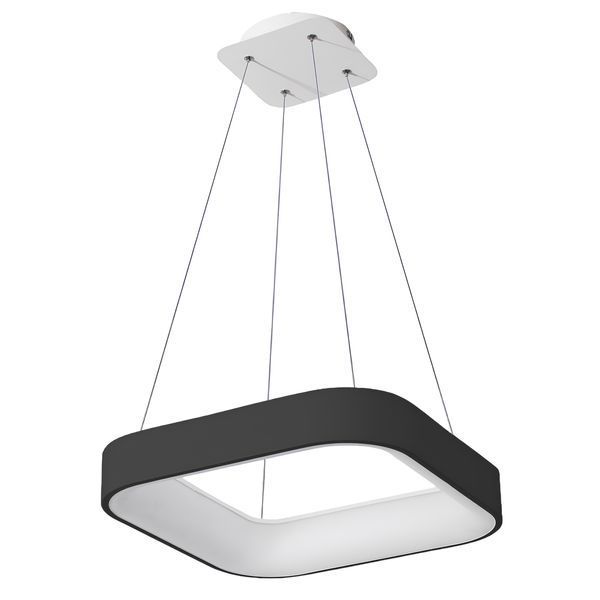 Подвесная LED люстра 80W Velmax с квадратным плафоном 3000K-6500K с пультом черная IP20 V-PL-VERONA-S 23-46-37 фото