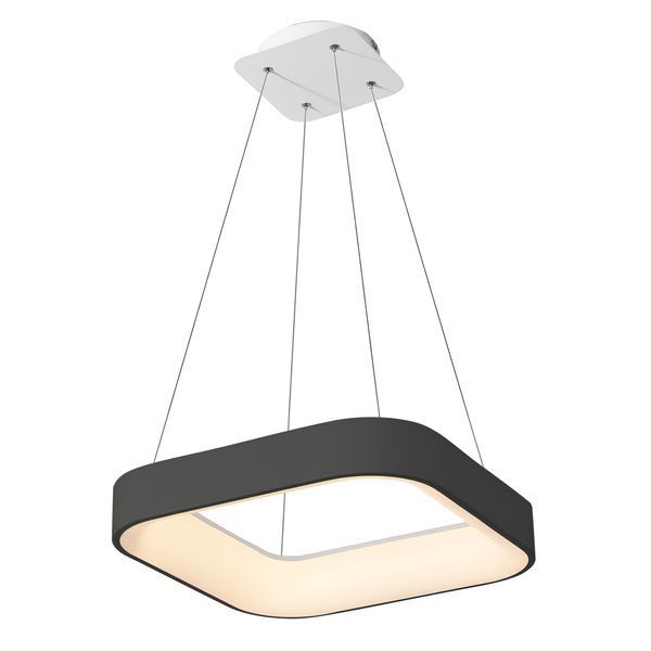 Подвесная LED люстра 80W Velmax с квадратным плафоном 3000K-6500K с пультом черная IP20 V-PL-VERONA-S 23-46-37 фото