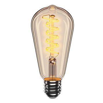 Філаментна LED лампа 4W VELMAX ST64 E27 2700K 300Lm V-Filament-Amber-ST64-Спіраль-V 21-43-51 фото