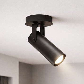 Светильник потолочный спот поворотный MSK Electric Focus под лампу Е27 черного цвета NL 14050-1 BK 622032 фото