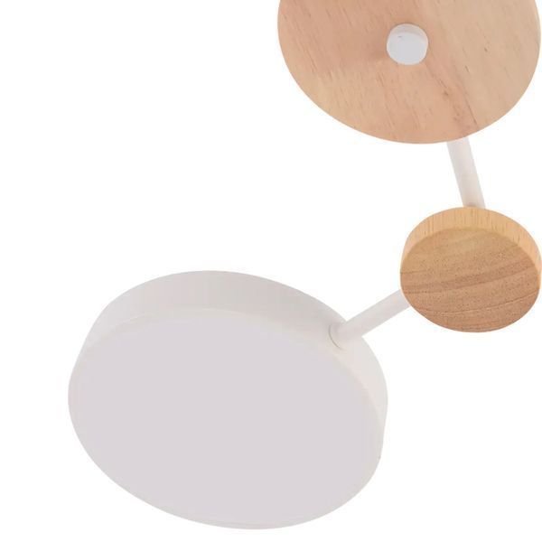 Потолочная LED люстра 54W Interees в стиле модерн 3000K/4200K/6000K белая IP20 XI3310-3 WH+WOOD XI3310-3 WH+WOOD фото