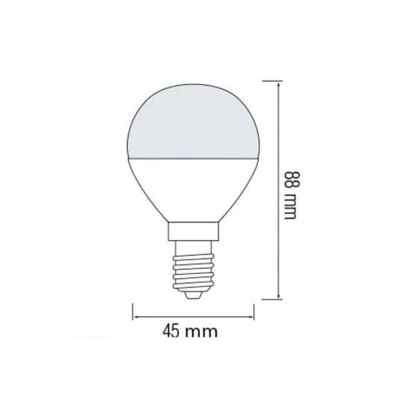 Лампа світлодіодна 8W Horoz Electric ELITE-8 G45 6400K E14 001-005-0008-010 фото