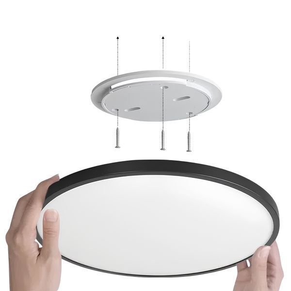 Світлодіодний накладний LED світильник 24W 5000K 2160Lm круглий &Oslash;230 мм IP20 THE-Light TL 2029245 BK TL 2029245 BK фото
