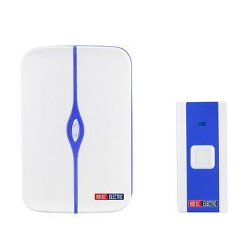 Настінний дверний дзвінок Horoz Electric бездротовий 36 мелодій синій IP20 NERO-D 086-003-0001-010 фото