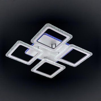 Стельова LED люстра 130W з пультом д/у VALESO з квадратними плафонами 3000-6000К біла IP20 V 3202-4C WH V 3202-4C WH фото
