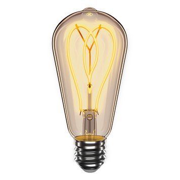 Філаментна LED лампа 4W VELMAX ST64 E27 2700K 300Lm V-Filament-Amber-ST64-Петля 21-43-52 фото