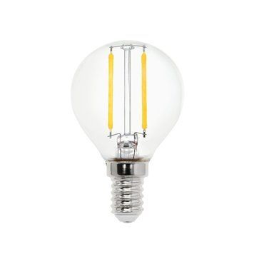 Світлодіодна філаментна лампа 4W Horoz Electric з цоколем Е14 форма кулька G45 нейтральне світло 4200К прозора FILAMENT BALL-4 001-089-0004-020 фото