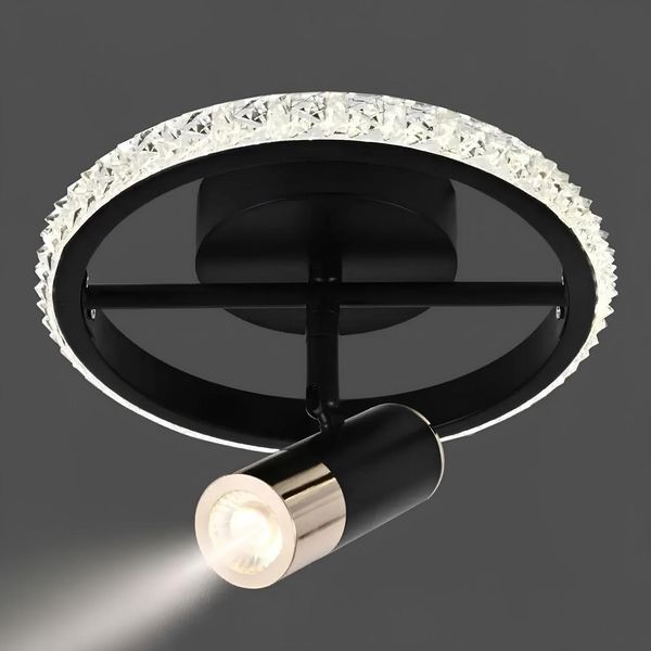 Настенно-потолочный LED светильник с поворотным спотом 20+3W черный/золото 3000-6000К Svet SY-16073/200 BK+FG SY-16073/200 BK+FG фото