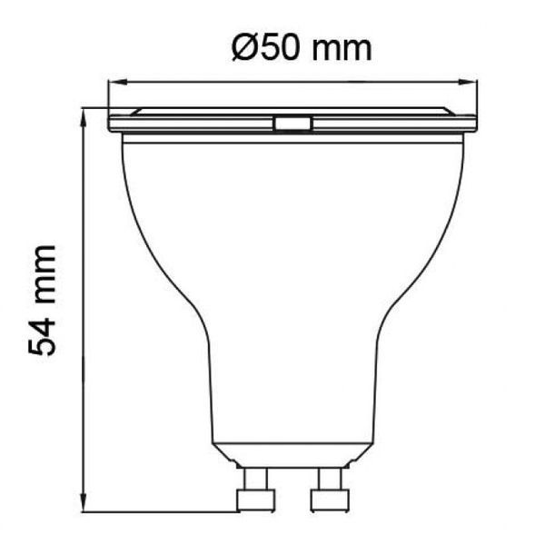 Лампа светодиодная 10W Horoz Electric холодный свет 6400K с цоколем GU10 из пластика белый CONVEX-10 001-064-0010-010 фото