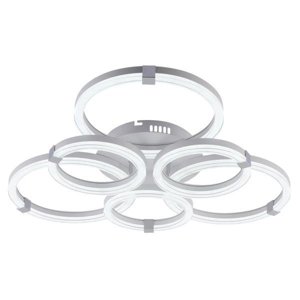 Потолочная LED люстра 165W с пультом Interees с плафонами-кольцами 3000-6000К IP20 V DK6303C-3+3A WH+CR DK6303C-3+3A фото