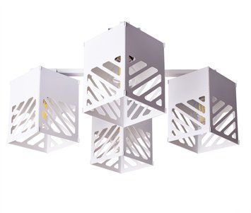 Люстра MSK Electric Urban на четыре плафона NL 2410-4 WH в стиле лофт белая 616333 фото
