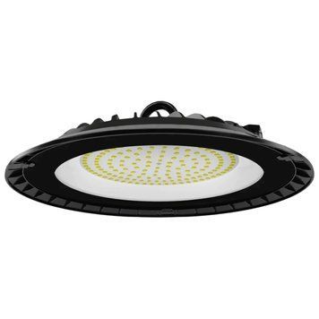 Промышленный LED светильник 100W Lebron круглой формы подвесной 6200K черный ІР65 L-HB 18-10-11 фото
