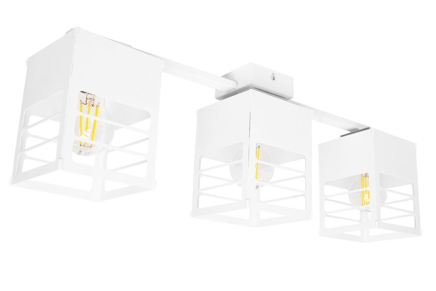 Люстра лофт MSK Electric Urban на три плафони біла NL 2310-3 WH 617490 фото