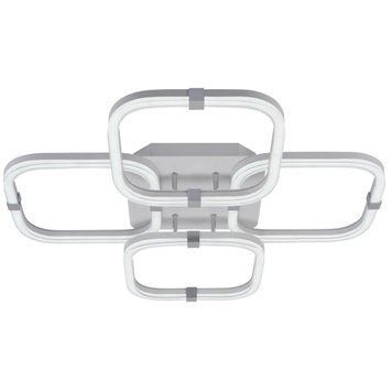 Стельова LED люстра 152W з пультом Interees з квадратними плафонами 3000-6000К IP20 V DK6098-4A WH+CR DK6098-4A фото