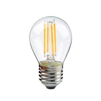 Світлодіодна філаментна лампа 6W Horoz Electric з цоколем Е27 форма кулька G45 нейтральне світло 4200К прозора FILAMENT BALL-6 001-089-0006-050 фото
