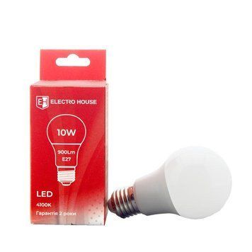 LED лампа 10w G45 E27 4100К ElectroHouse EH-LMP-12403 EH-LMP-12403 фото