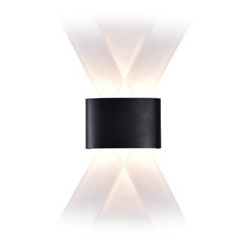 Настінний LED світильник 4W VELMAX на фасад 3000K зі світлом в дві сторони чорний IP54 V-CTL-WL-005*4 24-62-40 фото