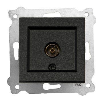 Механізм TV розетки EXEN Elektrik кінцевий чорний IP20 KARELL 290-001403-258 фото