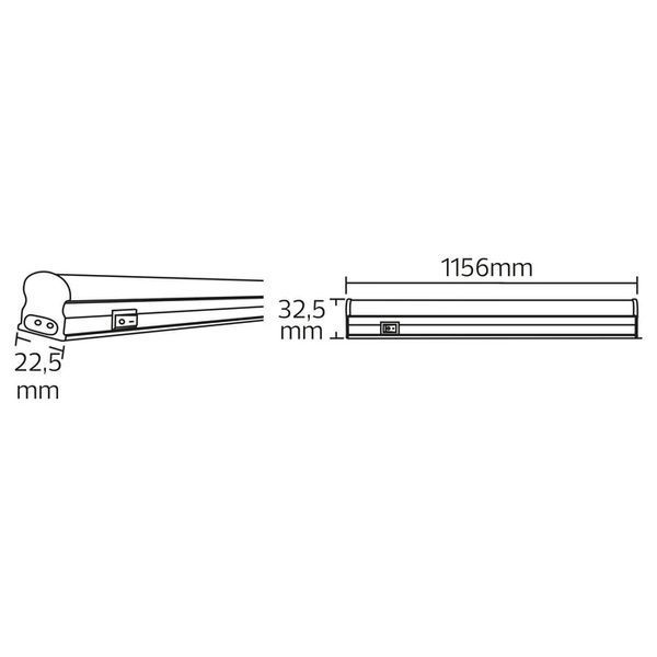Світлодіодний світильник 14W Horoz Electric LED SIGMA-14 115.6см лінійний балка 6400K IP20 052-001-0120-010 фото