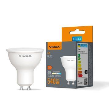 Світлодіодна лампа 6W VIDEX з цоколем GU10 MR16 540 Lm 4100K нейтральне світло VL-MR16e-06104 VL-MR16e-06104 фото