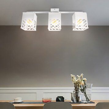 Люстра лофт MSK Electric Urban на три плафона белая NL 2410-3 WH 616329 фото