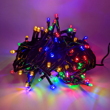 Вулична LED гірлянда VELMAX 10м 100LED зі світлом RGB чорна IP65 V-SSL 21-54-15 фото