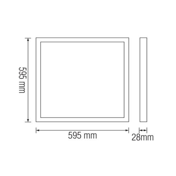 Врезная LED панель 50W Horoz Electric квадратная 595х595мм&nbsp;3000K/4500K/6500K белая IP20&nbsp;ANDROMEDA 3CCT 056-017-0050-010 фото