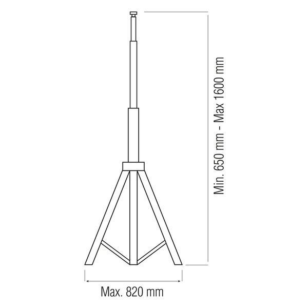 Стойка под прожектор Horoz Electric TRIPOD SINGLE желтая 107-001-0001-010 фото