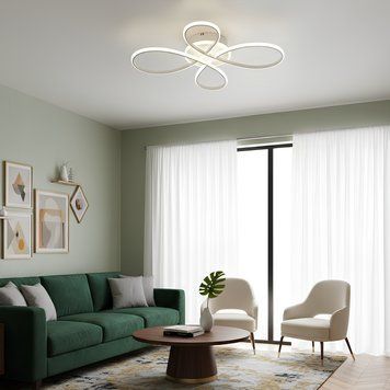 LED люстра стельова з пультом 122W вигнуті акрилові розсіювачі 3000-6500K в білому кольорі Svet SY-16125/1T WH SY-16125/1T WH фото