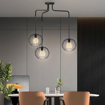 Люстра подвесная в стиле лофт на три плафона MSK Electric Globe NL 12722-3 615781 фото