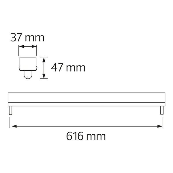 Промышленный светильник Horoz Electric&nbsp;TUBOFIX-60 60см G13 балка под лампу T8&nbsp;IP20 061-001-0060-010 фото