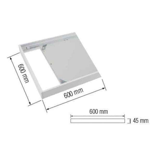 Рамка накладная для LED панели Galaksi Horoz Electric Frame-6060 белая 111-002-0005-010 фото