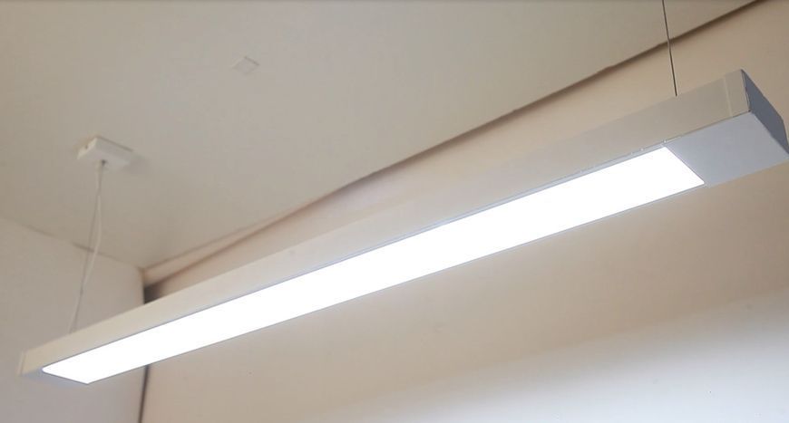 Світильник лінійний підвісний 125см MSK Electric Office під дві led-лампи G-13 SL-120-2T8 WH 617432 фото