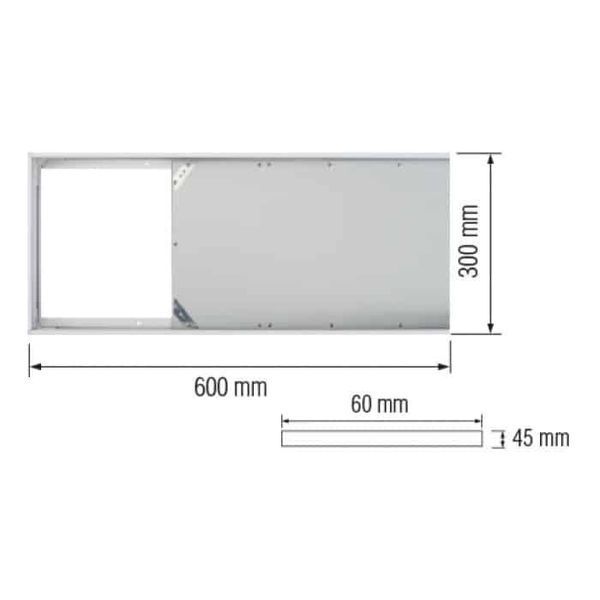 Накладна рамка для LED панелі Zodiac-24 Horoz Electric Frame-3060 біла 111-002-0001-010 фото