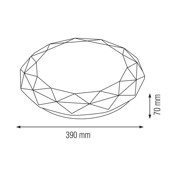 Світильник стельовий 36W LED Horoz Electric EPSILON-36 круглий 4200K білий IP20 027-004-0036-01-2 фото
