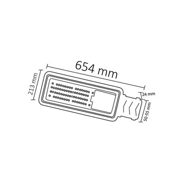Вуличний консольний LED світильник 200W Horoz Electric на стовп 6400K чорний IP65 VEGAS-200 074-013-0200-020 фото