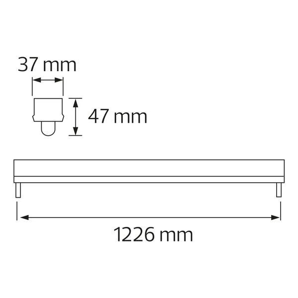 Промисловий світильник Horoz Electric&nbsp;TUBOFIX-120 120см G13 балка під лампу T8&nbsp;IP20 061-001-0120-010 фото