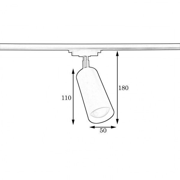 Светильник трековый MSK Electric Tube на три плафона под лампу Е-27 на шинопроводе 1м NT 1105-3 617297 фото