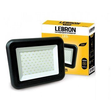 Світлодіодний прожектор 100W Lebron вологозахищений 6500K 8000Lm IP65 LF 17-08-91 фото