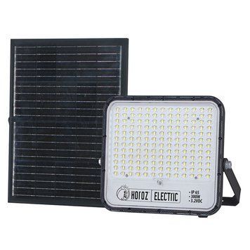 Прожектор світлодіодний 300W Horoz Electric на сонячній батареї 6400К чорний IP65 TIGER PRO-300 068-012-1300-010 фото