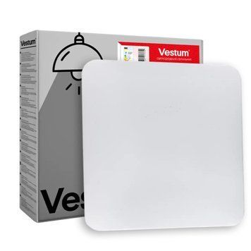 Стельовий LED світильник 20W Vestum квадратної форми 4000К 350*350*60мм білий IP40 QUATRO VS-90065 фото