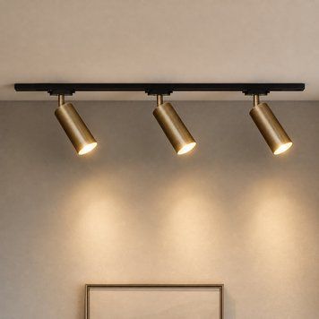 Світильник трековий MSK Electric Tube на три плафони під лампу Е-27 на шинопроводі 1 м NT 1105-3 BN 617306 фото