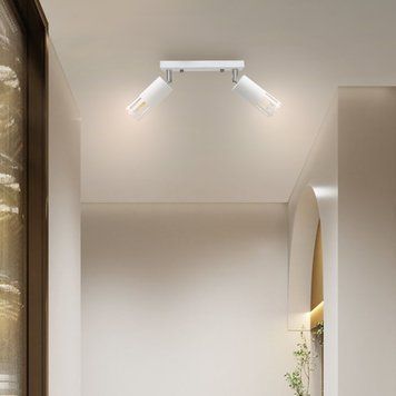 Светильник потолочный MSK Electric Teramo спот поворотный на два плафона белый NL 180501-2 WH 620866 фото